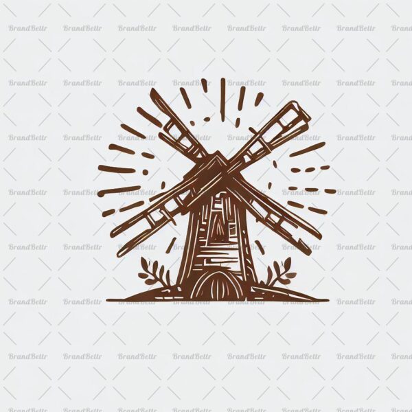 Rustikale Windmühle